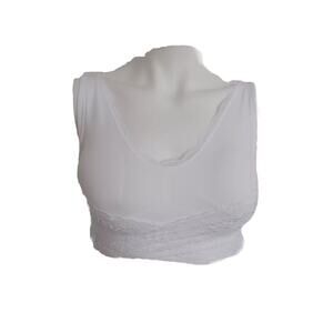 Cara Mia bra bralette size Medium comfort lift support wireless white NEW